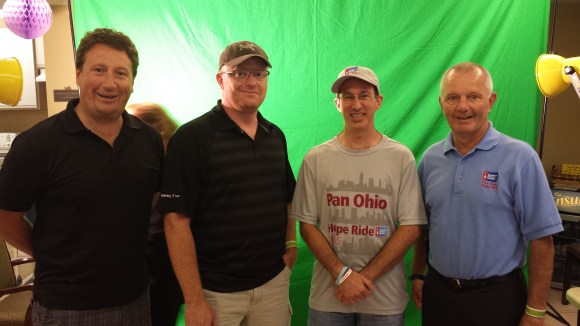 The pre ride event with Brian Bortz, one of the top fundraisers and Dennis Hoffer, the co founder of the race.