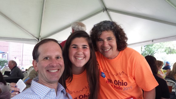 Steve is a rider. His wife and daughter are volunteers. He looks like a friend of ours who is a lawyer, so my first words to him were, 